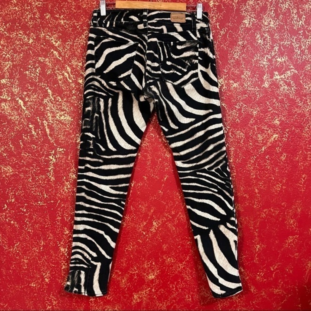 RALPH LAUREN DENIM & SUPPLY Side Zippers Zebra Skinny Jeans 28 - Picture 4 of 14